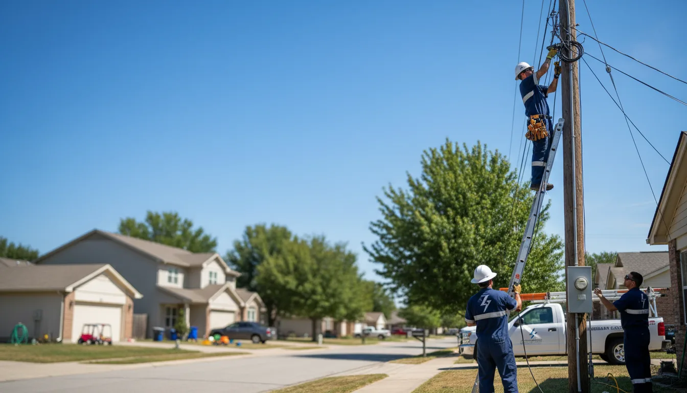 Residential electrician providing installation services in Hingham, WI
